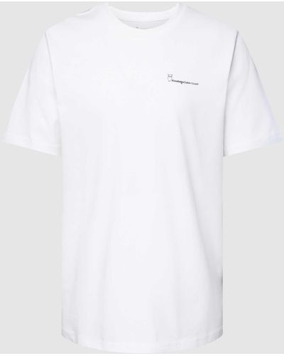 Knowledge Cotton T-shirt Met Labelprint - Wit