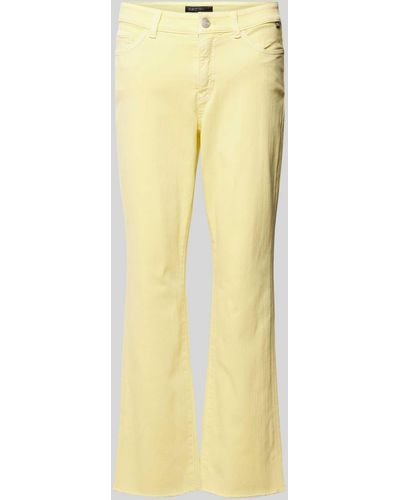 Marc Cain Bootcut Jeans mit ausgefransten Abschlüssen Modell 'FORLI' - Gelb