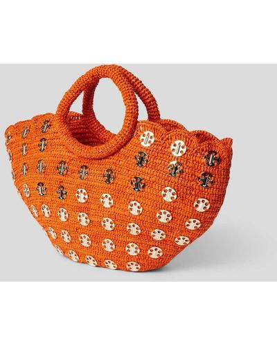 Rabanne Handtasche mit Zierbesatz - Orange