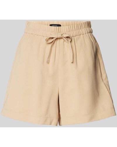Vero Moda Loose Fit Shorts mit Tunnelzug Modell 'CARMEN' - Natur
