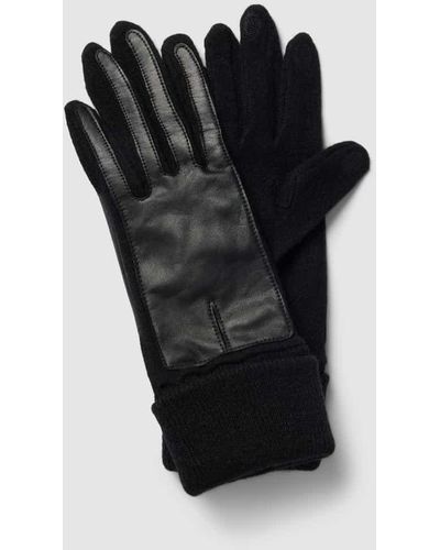 Esprit Handschuhe aus Lammleder mit breitem Umschlag - Schwarz