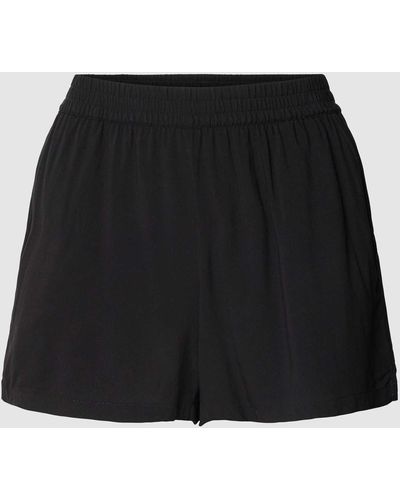 ONLY Shorts aus Viskose mit Eingrifftaschen Modell 'NOVA' - Schwarz