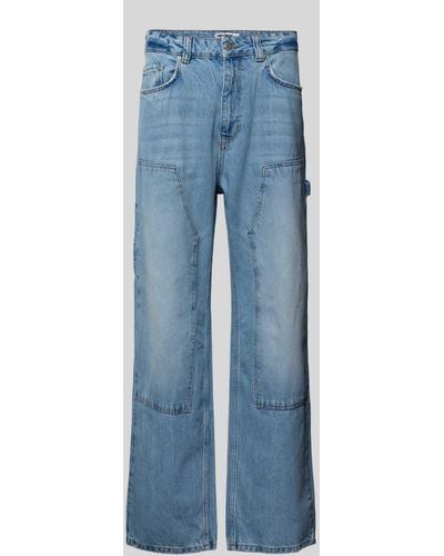 Review Baggy Fit Jeans mit Hammerschlaufe - Blau
