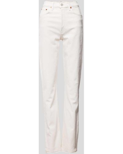 RE/DONE Bootcut Jeans im High Waist Stil - Weiß