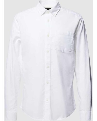 Only & Sons Regular Fit Freizeithemd mit Button-Down-Kragen Modell 'NEIL' - Weiß