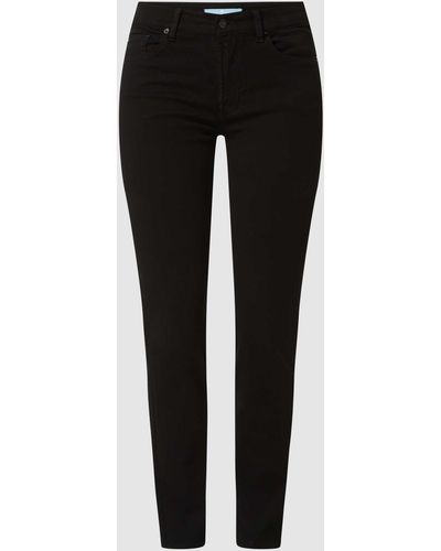 7 For All Mankind Slim Fit Jeans Met Lyocell, Model 'roxanne' - Zwart