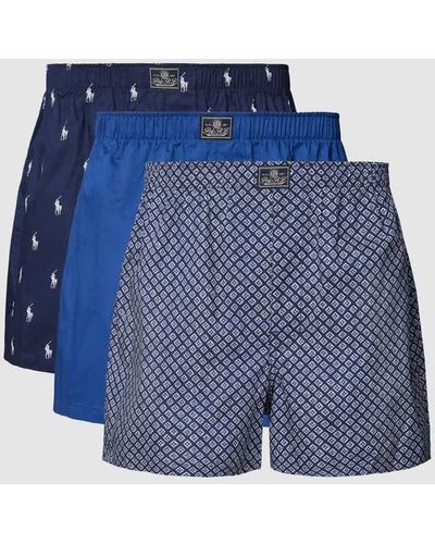 Polo Ralph Lauren Boxershorts mit elastischem Bund und unifarbenem Design - Blau