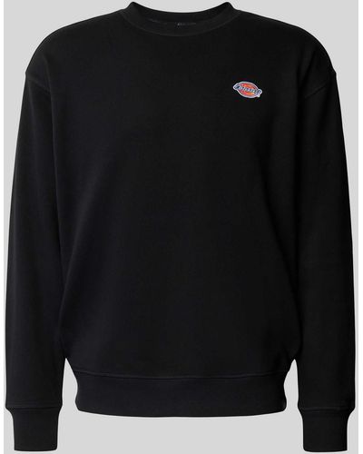 Dickies Sweatshirt mit Logo-Patch Modell 'MILLERSBURG' - Schwarz