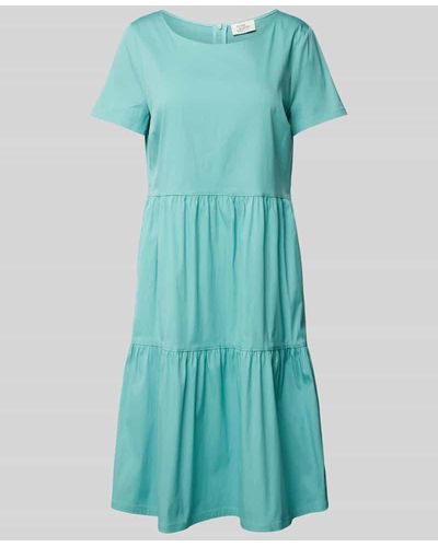 ROBE LÉGÈRE Knielanges Kleid mit Rundhalsausschnitt - Blau