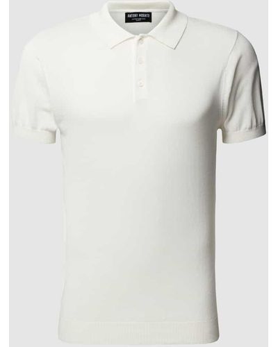 Antony Morato Slim Fit Poloshirt im unifarbenen Design - Weiß