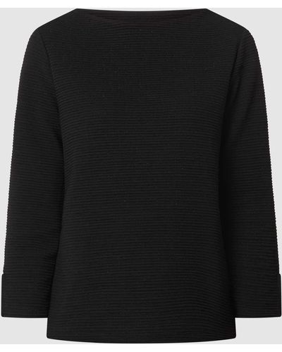 Tom Tailor Sweatshirt Met Glittereffect - Zwart