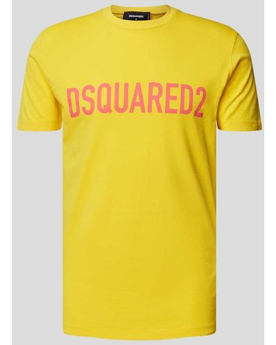 DSquared² T-Shirt mit Brand-Print - Gelb