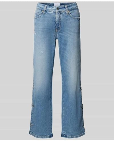 Cambio Regular Fit Jeans mit verkürztem Schnitt Modell 'FRANCESCA' - Blau