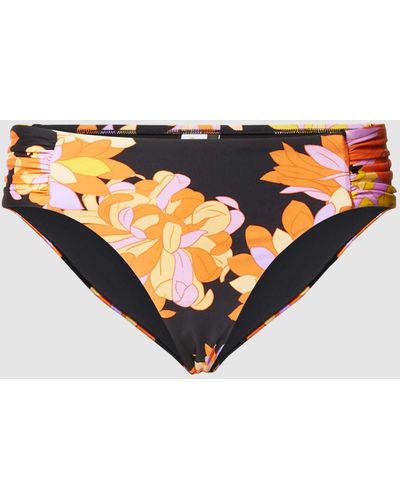 Seafolly Bikinislip Met All-over Bloemenmotief - Zwart