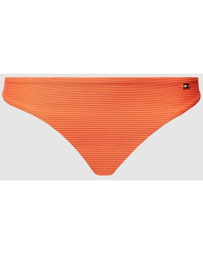 Tommy Hilfiger Bikini-Hose mit Strukturmuster - Orange