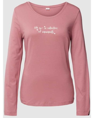s.Oliver RED LABEL Longsleeve mit Statement-Print Modell 'Everyday' - Pink