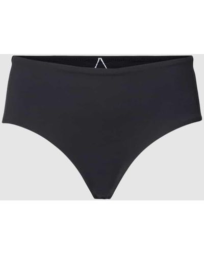 Seafolly Bikini-Hose mit elastischem Bund - Schwarz