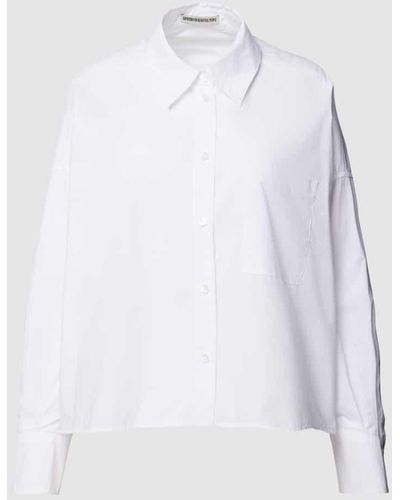 DRYKORN Hemdbluse mit Brusttasche Modell 'NAMIDA' - Weiß