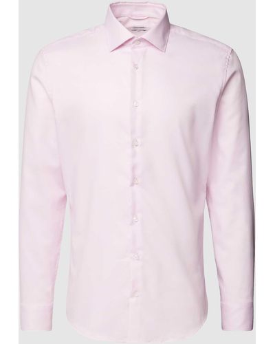 Seidensticker Slim Fit Zakelijk Overhemd Met Kentkraag - Roze