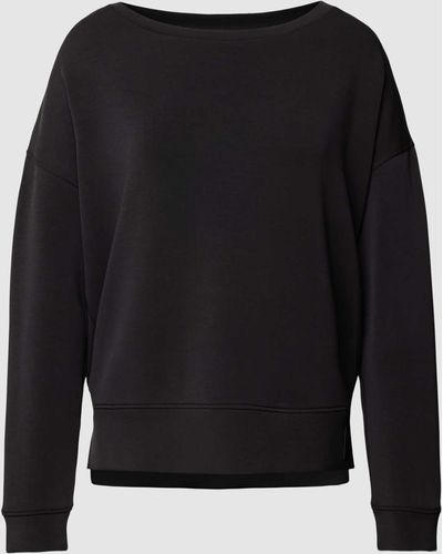 comma casual identity Sweatshirt Met Labelapplicatie - Zwart