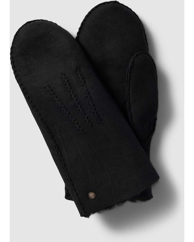 Roeckl Sports Fingerlose Handschuhe aus echtem Lammfell - Schwarz