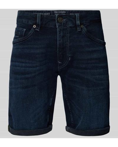 PME LEGEND Regular Fit Jeansshorts im 5-Pocket-Design Modell 'NIGHTFLIGHT' - Blau