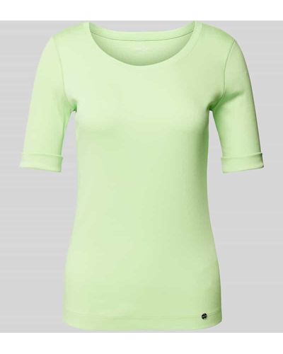 Marc Cain T-Shirt mit Rundhalsausschnitt - Grün