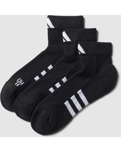 adidas Socken mit Label-Detail im 3er-Pack - Schwarz
