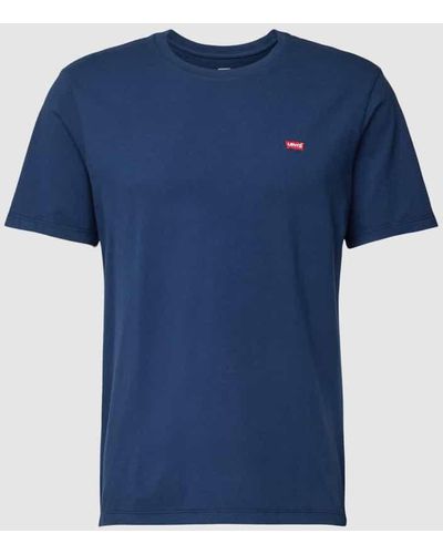 Levi's T-Shirt mit Label-Patch - Blau