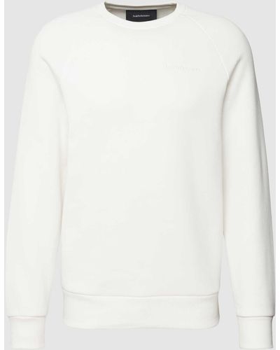 Peak Performance Sweatshirt mit Logo-Stitching - Weiß