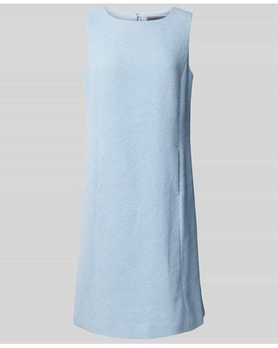 White Label Knielanges Kleid mit Rundhalsausschnitt - Blau