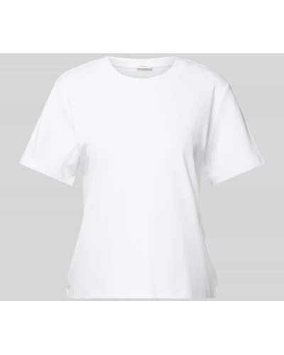 S.oliver T-Shirt mit Seitenschlitzen - Weiß