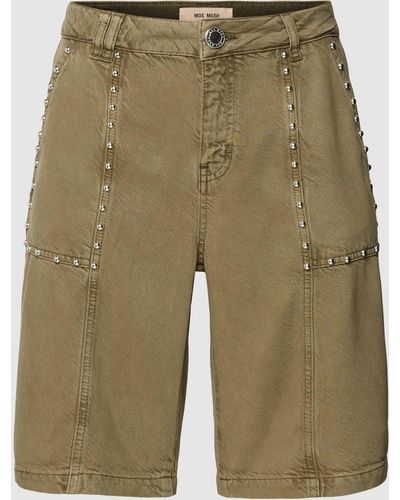 Mos Mosh Jeansshorts mit Zierbesatz Modell 'BIANCHE' - Grün