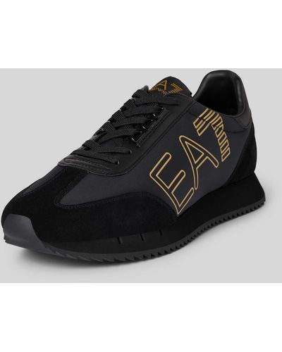 EA7 Sneaker mit Label-Details Modell 'VINTAGE' - Schwarz