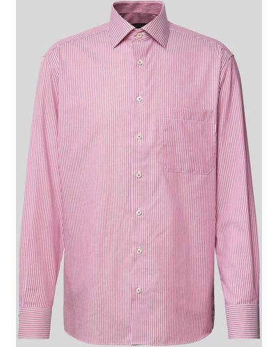 Eterna Comfort Fit Zakelijk Overhemd Met Borstzak - Roze