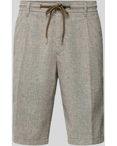 JOOP! Jeans Regular Fit Bermudas mit Bindegürtel Modell 'RUDO' - Grau