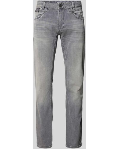 PME LEGEND Relaxed Fit Jeans mit Label-Detail - Grau