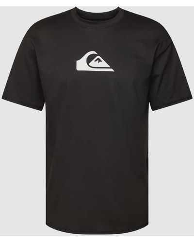 Quiksilver T-Shirt mit Label-Print Modell 'SOLID STREAK' - Schwarz