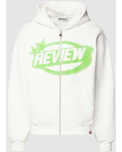 Review Sweatjacke mit Puff Logo Print - Grün
