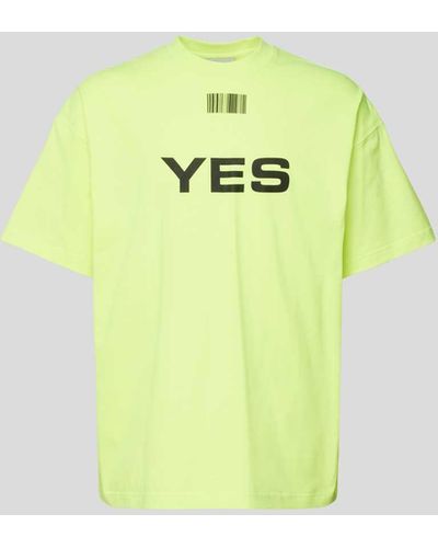 VTMNTS T-Shirt mit Label-Print - Gelb