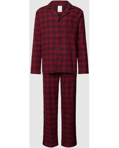 S.oliver Pyjama Met Ruitpatroon - Rood