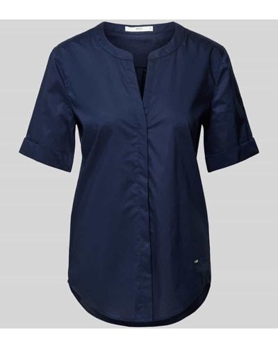 Brax Bluse mit Tunikakragen Modell 'Style. Veri' - Blau