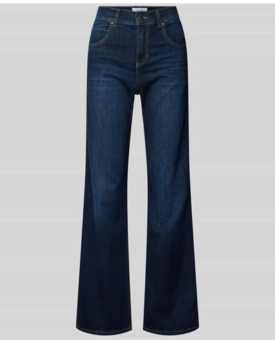 ANGELS Regular Fit Jeans im 5-Pocket-Design Modell 'LARA' - Blau