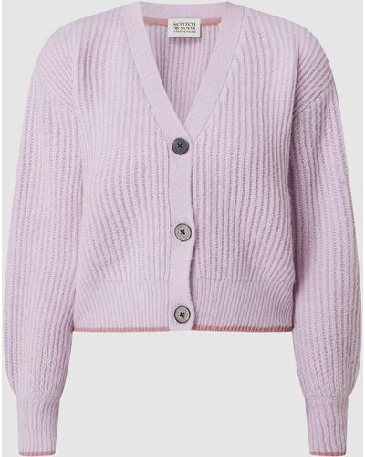 Scotch & Soda Cardigan Met Alpacawol - Paars