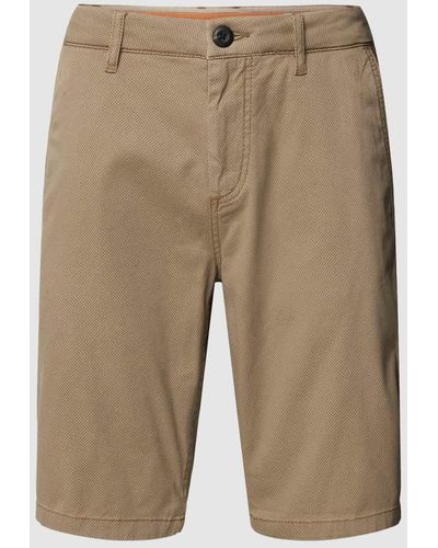 Tom Tailor Chinoshorts mit Allover-Muster - Natur