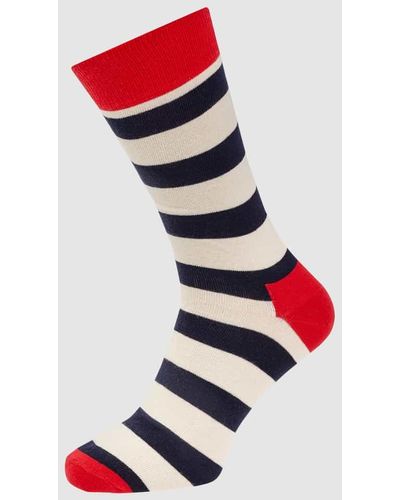 Happy Socks Socken mit Streifenmuster Modell 'Stripe Sock' - Weiß