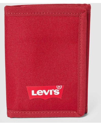 Levi's Portemonnaie mit Label-Details Modell 'Batwing' - Rot