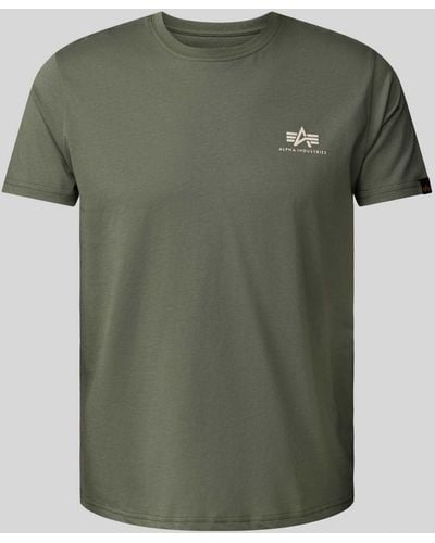 Alpha Industries T-shirt Met Labelprint - Groen