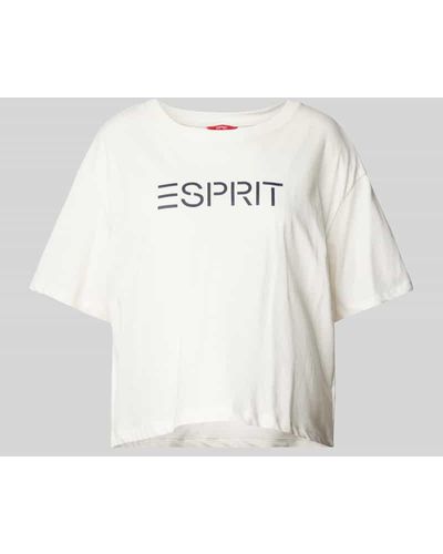 Esprit T-Shirt mit Logo-Print Modell 'MIA' - Grau