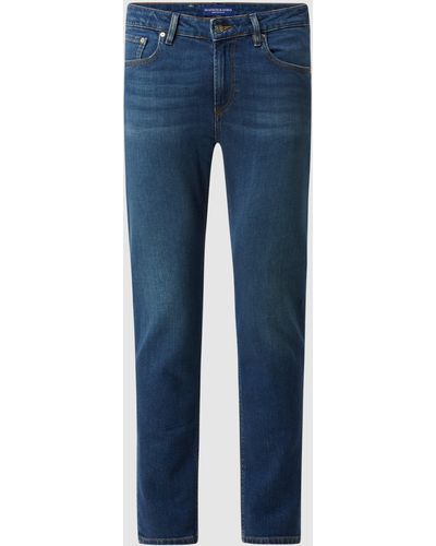 Scotch & Soda Super Slim Fit Jeans Met Stretch, Model 'skim' - Blauw